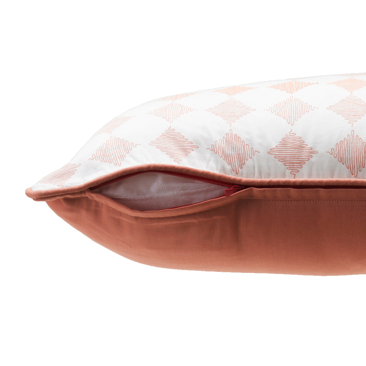 Streamline Diamond Printed & Embroidered Cushion Cover