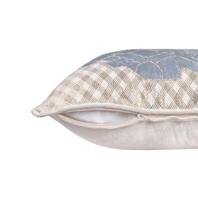 Imperial Essence Fusion Forms Chambray Blue Cushion Cover