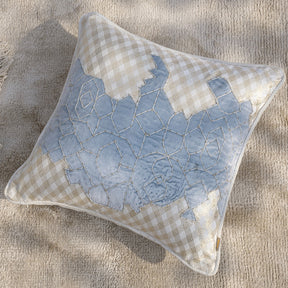 Imperial Essence Fusion Forms Chambray Blue Cushion Cover