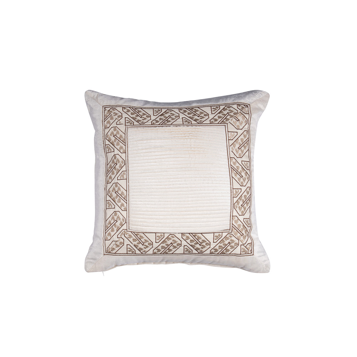 Imperial Essence Pleated Smash Ivory Cushion Cover