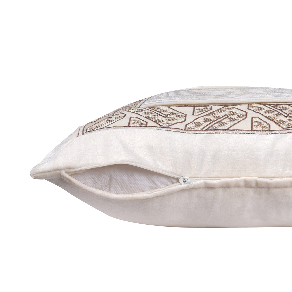 Imperial Essence Pleated Smash Ivory Cushion Cover