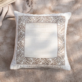 Imperial Essence Pleated Smash Ivory Cushion Cover