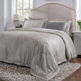 Classical Ornate Baroque Feathering Duvet Cover with Pillow Case Neutral