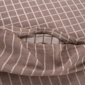 Bliss Reversible Made With Egyptian Cotton Ultra Soft Brown Duvet Cover With Pillow Case