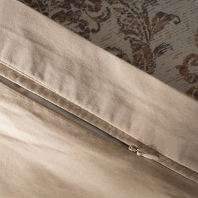 PBS Timeless Ornare 100% Cotton Duvet Cover with Pillow Case Tan