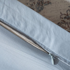 PBS Timeless Ornare 100% Cotton Duvet Cover with Pillow Case Dusty Blue
