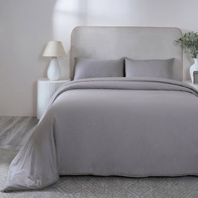 Belissa 100% Cotton Duvet Cover Flint Grey