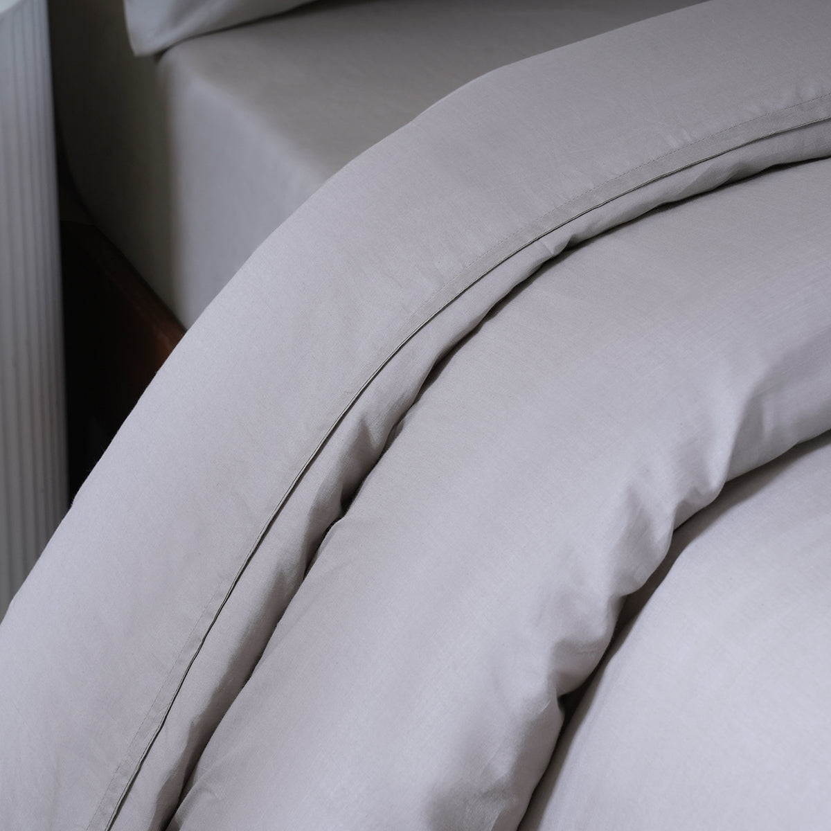 Belissa 100% Cotton Duvet Cover Flint Grey