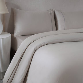 Belissa 100% Cotton Duvet Cover Sandshell