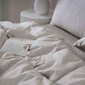 Belissa 100% Cotton Duvet Cover Sandshell