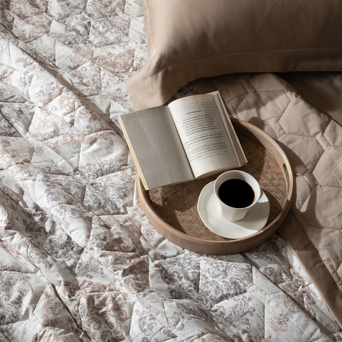 PBS Timeless Ornare 100% Cotton 8Pcs Duvet Cover Set Tan