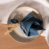 Eden 100% Cotton Cocktail Napkin Set 20X20 CM Denim Blue