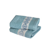 Maspar Elegance Towel 100% Combed Cotton Antimicrobial Super Absorbent & Soft Aqua
