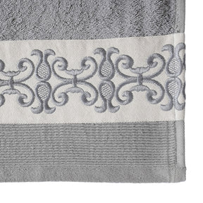 Elegance Embroidery Machine 100% Cotton Grey Towel