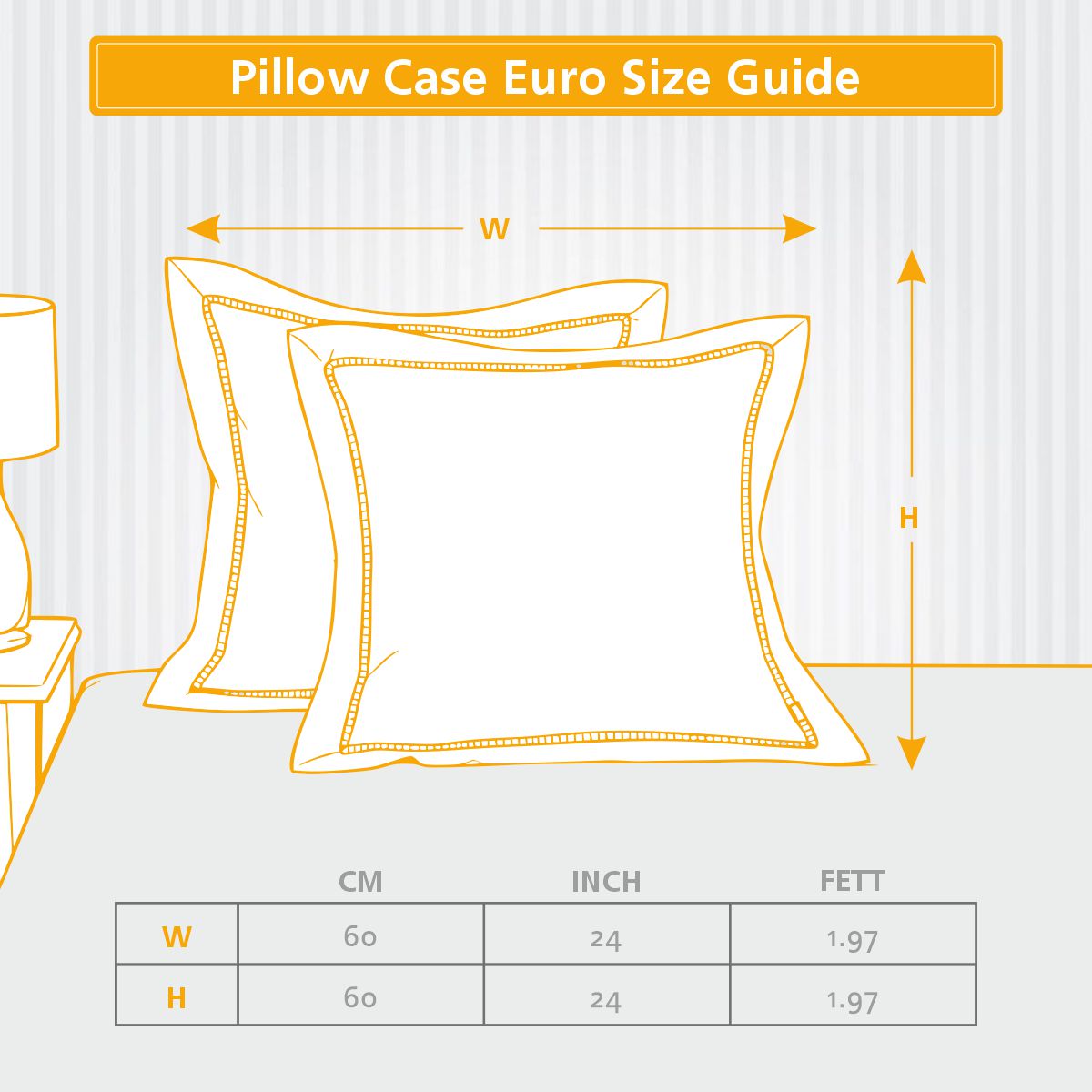 Utopian Regan Excessive Extreme Pillow Case Euro Set Of 2