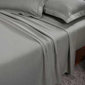 Emmie Made With Egyption Cotton Ultra Soft Green Bed Sheet with Pillow Case