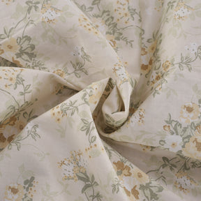 Florescence Denver Print Yellow Fitted Sheet With Pillow Covers