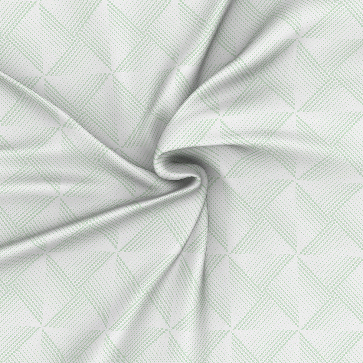 Florescence Quency Print Green Fitted Sheet With Pillow Covers