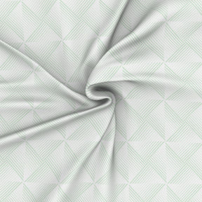 Florescence Quency Print Green Fitted Sheet With Pillow Covers