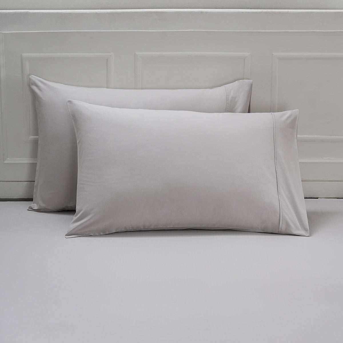 Eden Crisp & Light Weight 100% Cotton Solid Grey Fitted Sheet