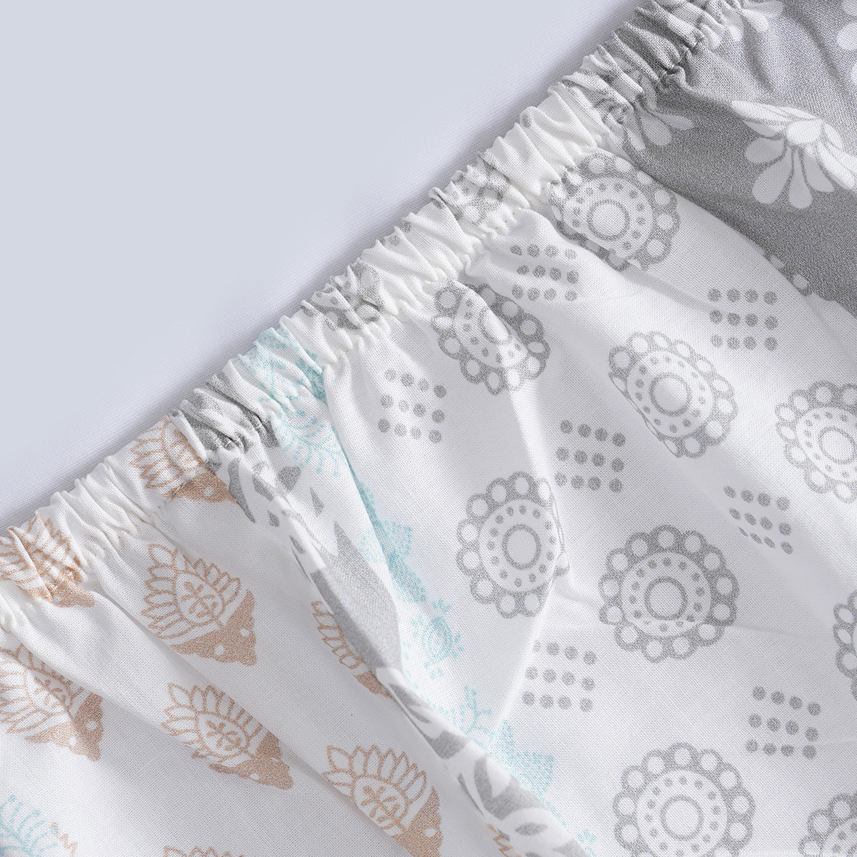 Hermosa Sensory Bloom Jude 100% Cotton Printed Fitted Sheet with Pillow Case Yellow