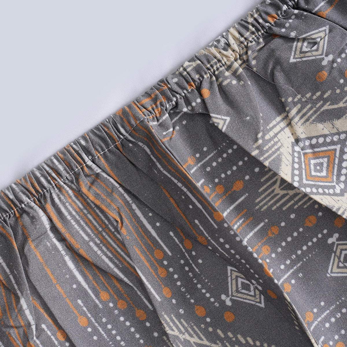 Hermosa Sensory Bloom Allegra 100% Cotton Printed Fitted Sheet with Pillow Case Orange