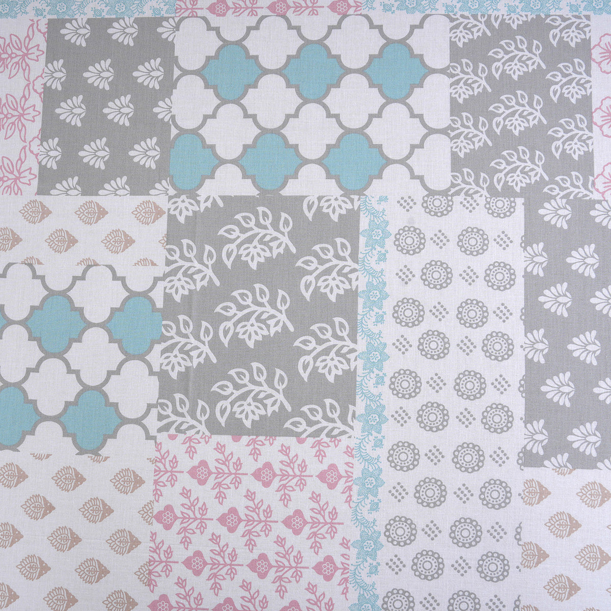 Hermosa Sensory Bloom Jude 100% Cotton Printed Fitted Sheet with Pillow Case Blue