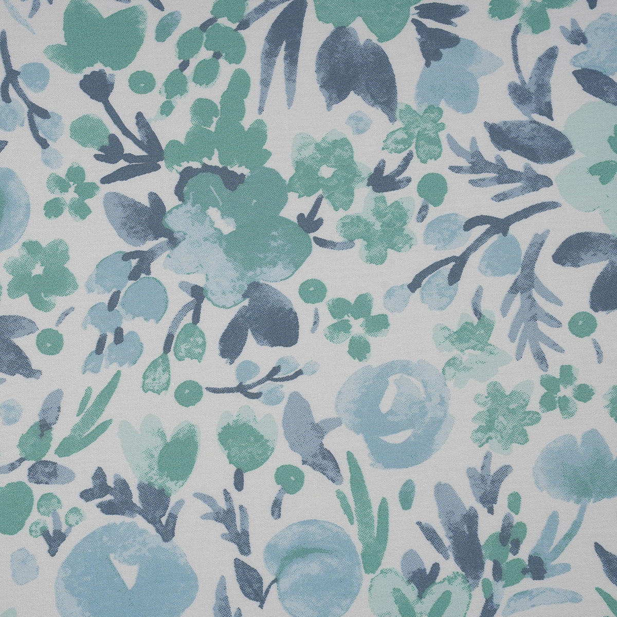 Sensory Bloom Zesty 100% Cotton Aqua Fitted Sheet with Pillow Case
