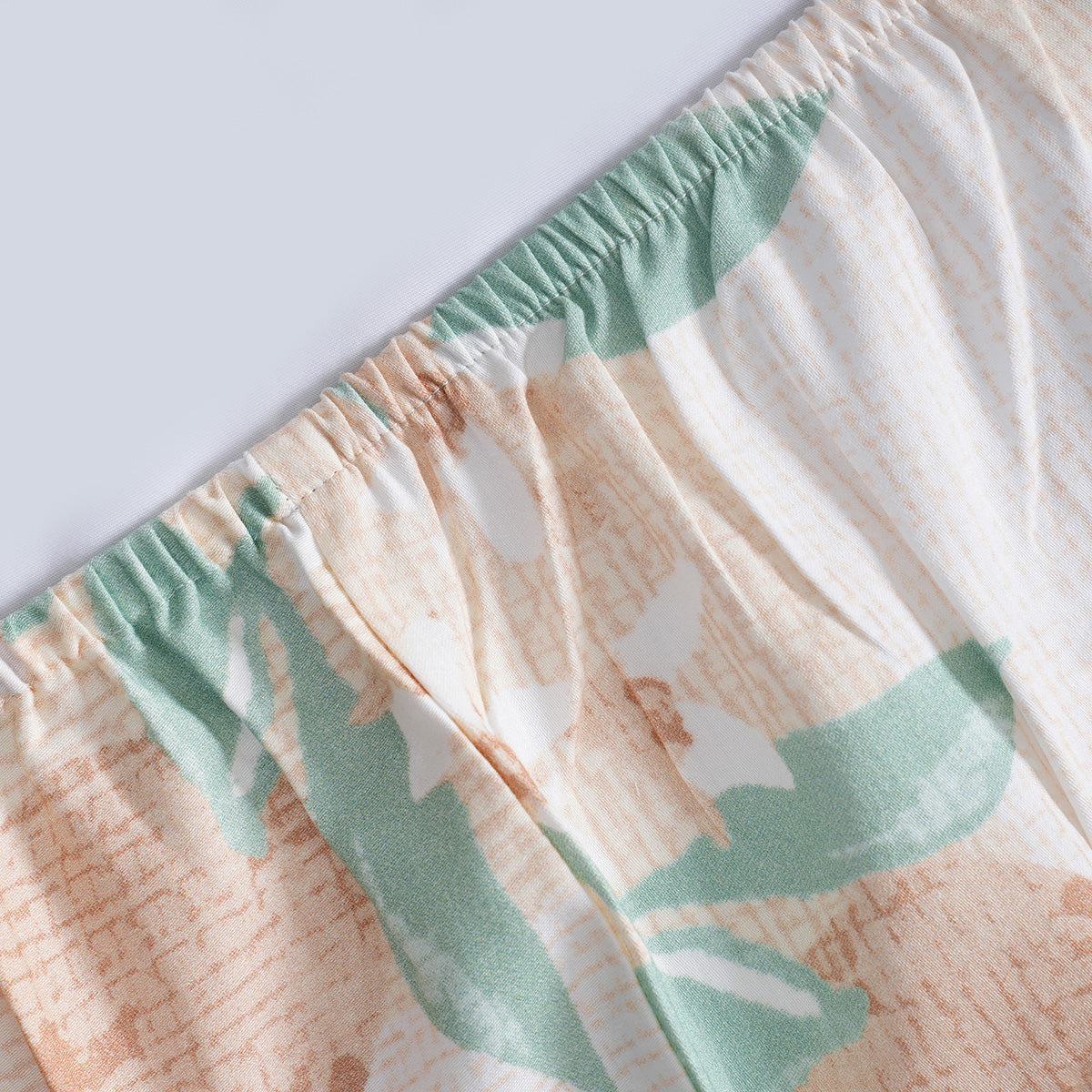 Sensory Bloom Colorsplash 100% Cotton Peach Fitted Sheet with Pillow Case