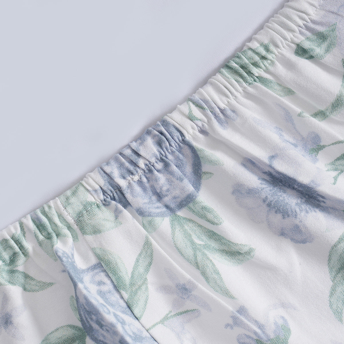 Sensory Bloom Blooming Petals 100% Cotton Blue Fitted Sheet with Pillow Case