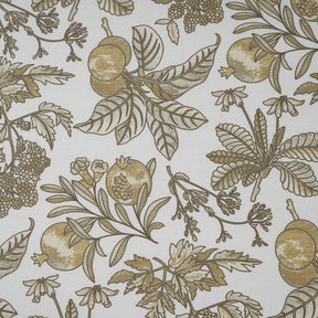 Sensory Bloom Fruity Foliage 100% Cotton Mustard Fitted Sheet with Pillow Case