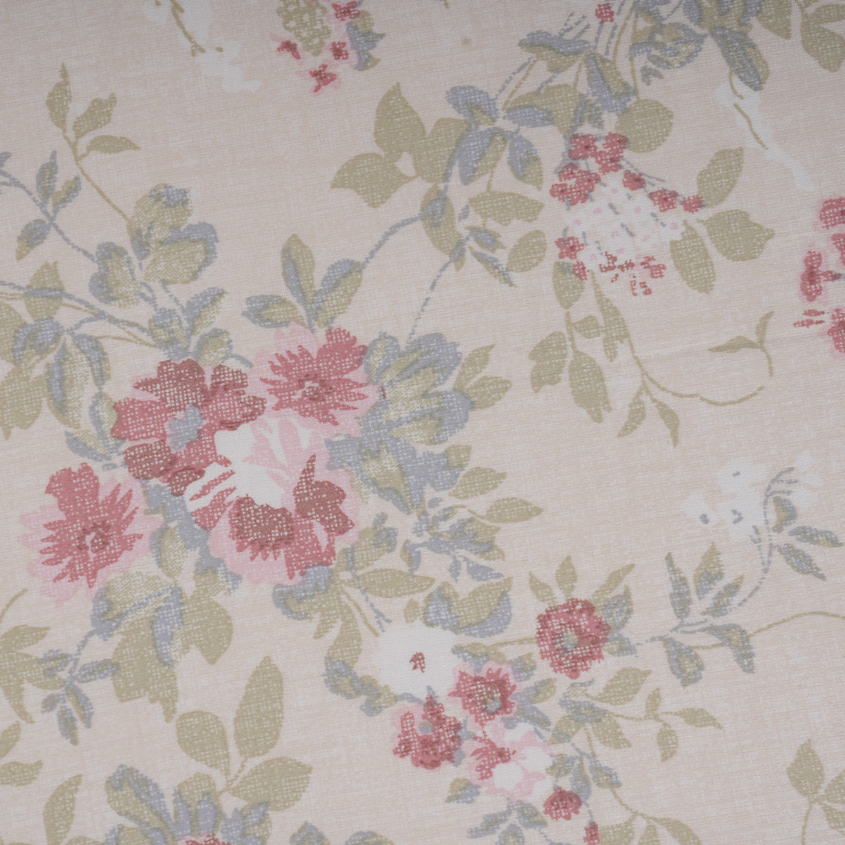 Sensory Bloom Flowerland 100% Cotton Red Fitted Sheet with Pillow Case