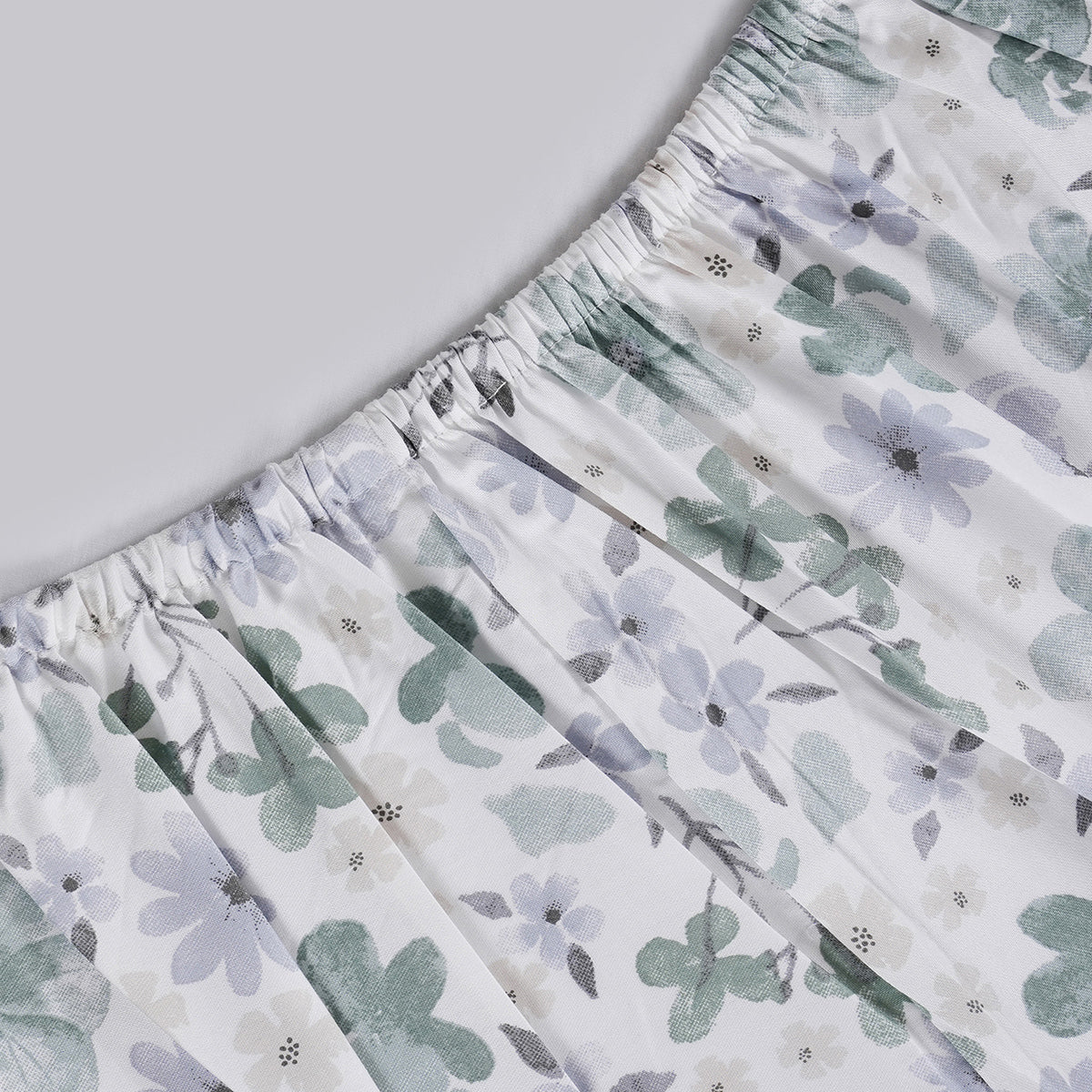 Sensory Bloom Petalyn 100% Cotton Blue Fitted Sheet with Pillow Case