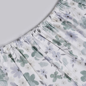 Sensory Bloom Petalyn 100% Cotton Blue Fitted Sheet with Pillow Case