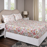 Sensory Bloom Florencia 100% Cotton Yellow Fitted Sheet with Pillow Case