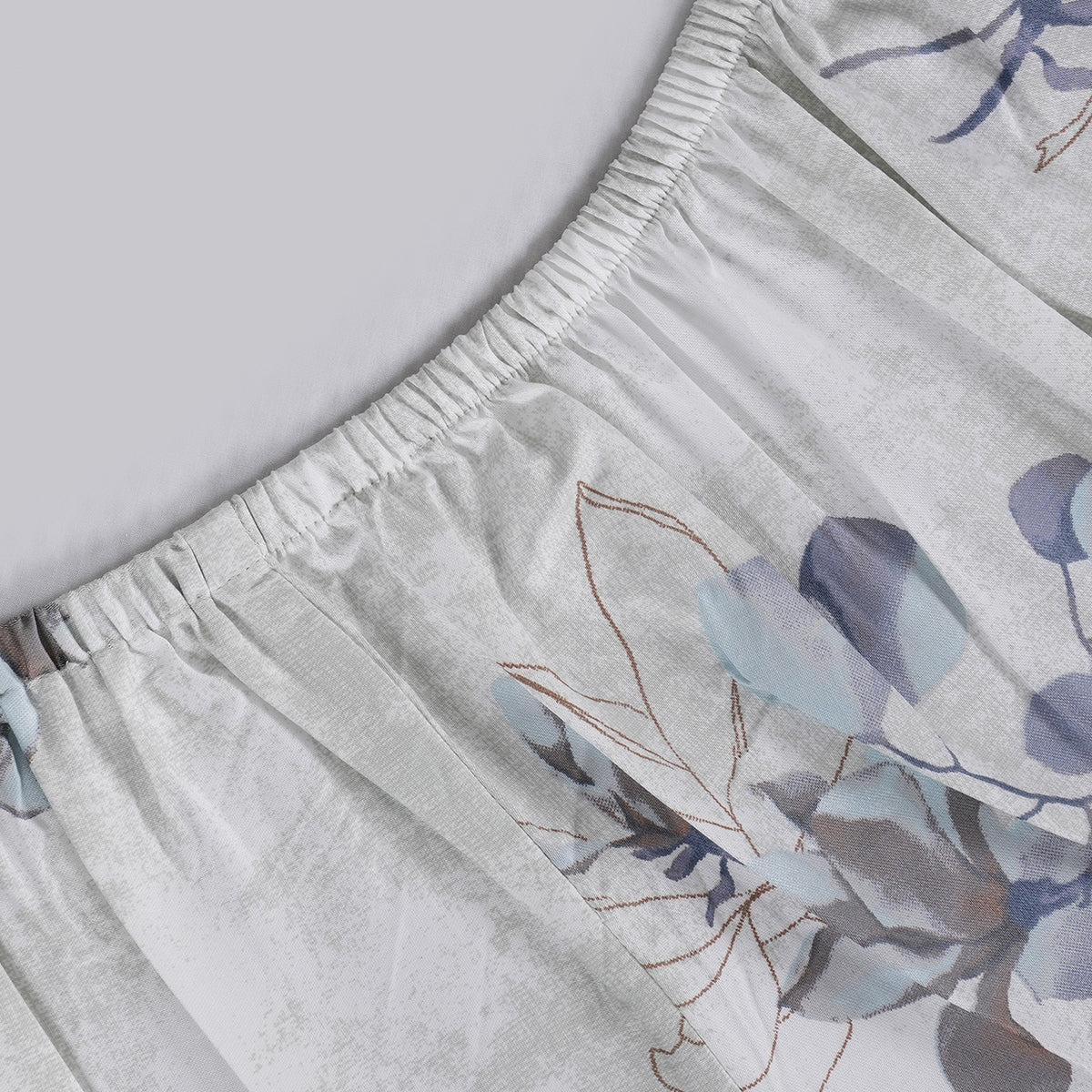 Sensory Bloom Flowerland 100% Cotton Blue Fitted Sheet with Pillow Case