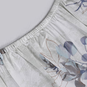 Sensory Bloom Flowerland 100% Cotton Blue Fitted Sheet with Pillow Case