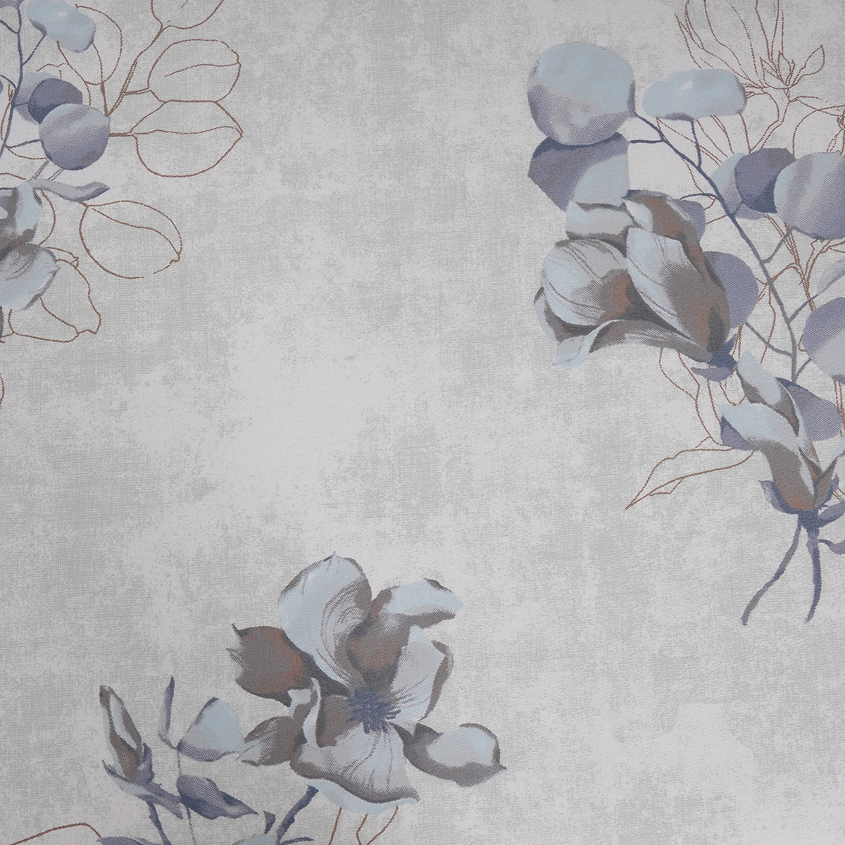 Sensory Bloom Flowerland 100% Cotton Blue Fitted Sheet with Pillow Case