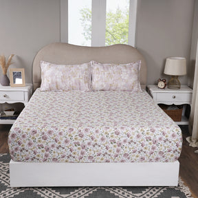 Sensory Bloom Petalyn 100% Cotton Pink Fitted Sheet with Pillow Case