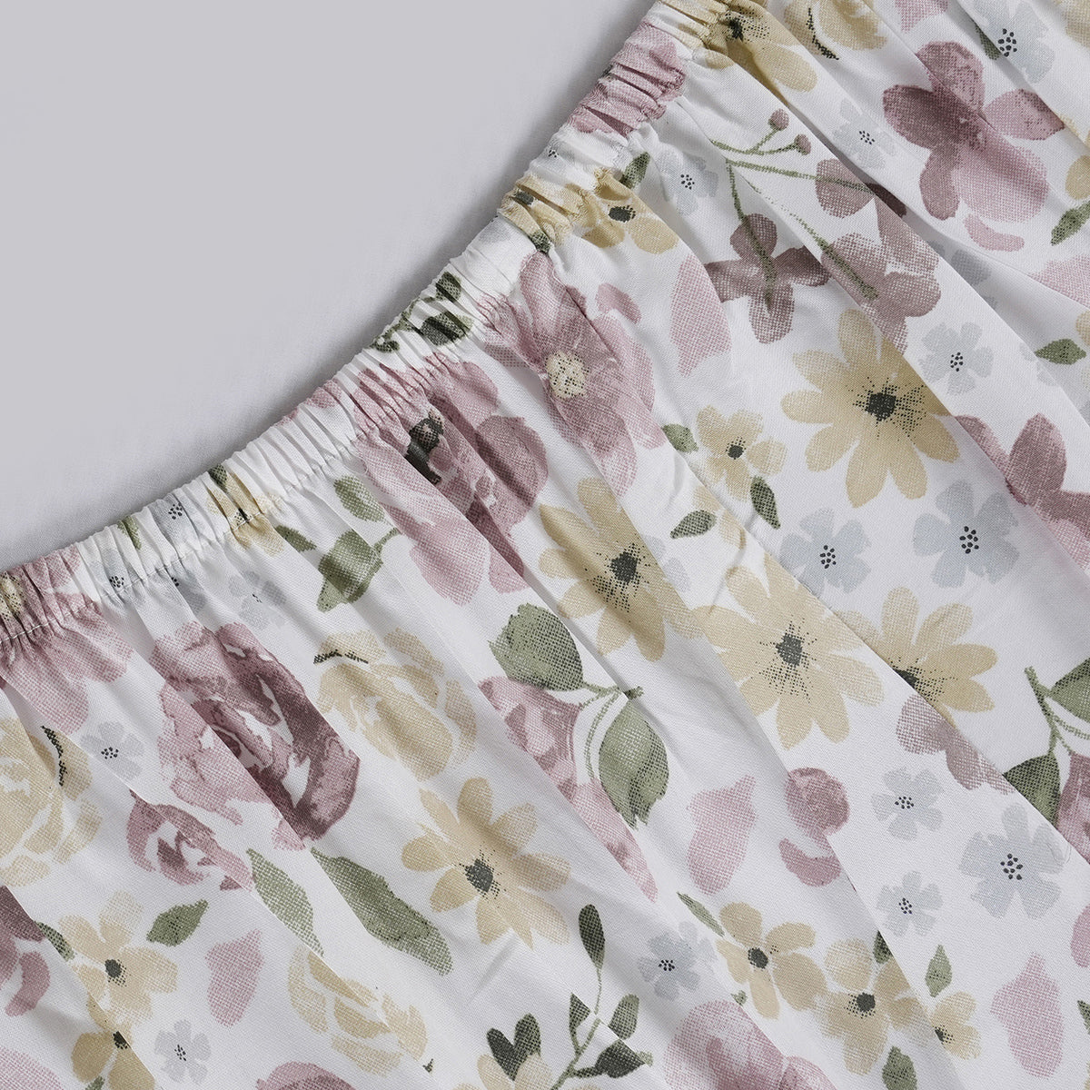 Sensory Bloom Petalyn 100% Cotton Pink Fitted Sheet with Pillow Case