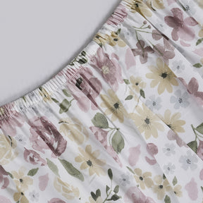 Sensory Bloom Petalyn 100% Cotton Pink Fitted Sheet with Pillow Case