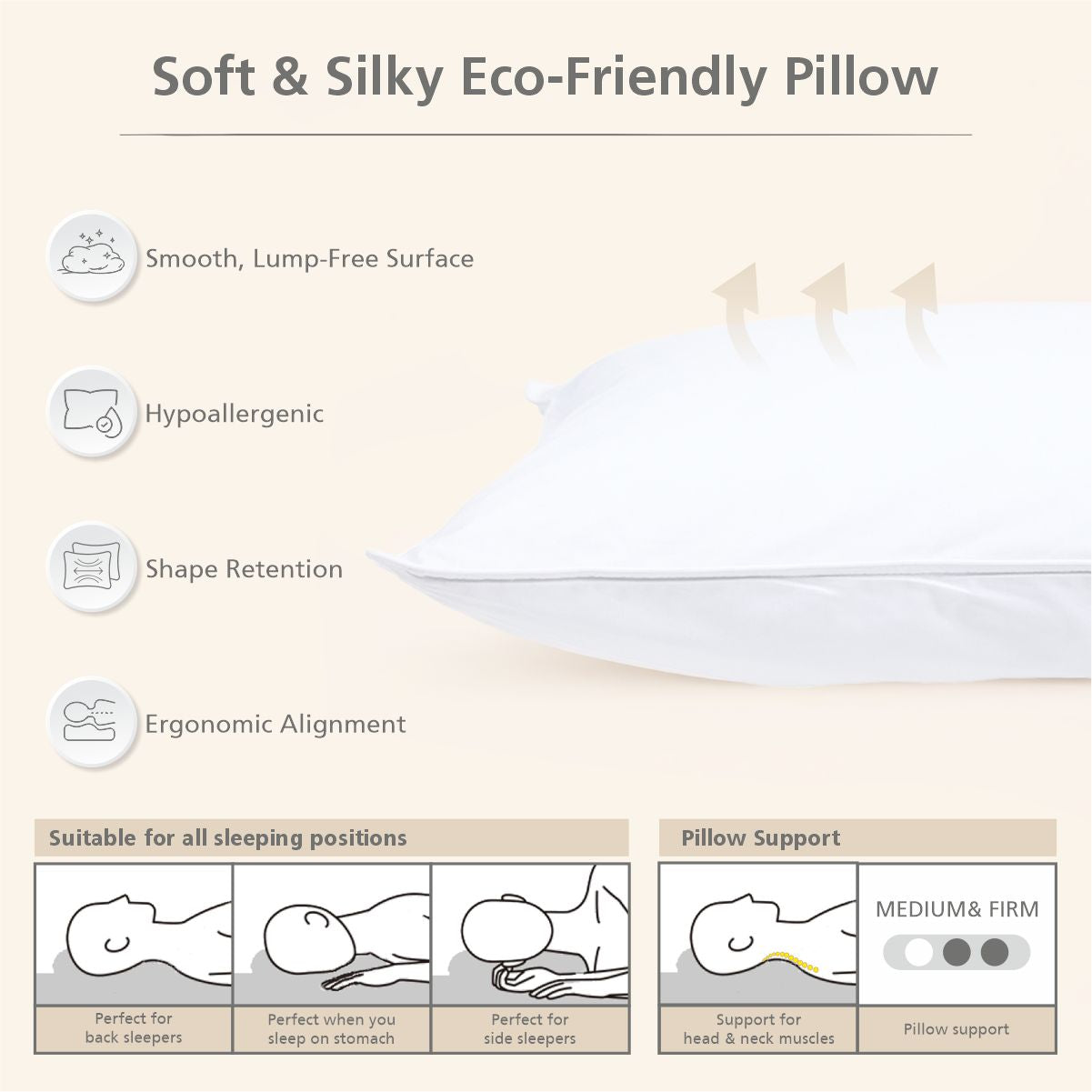 Frost Solid White 1PC Pillow