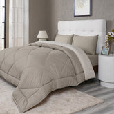 Gravel reversible textured Green Quilt