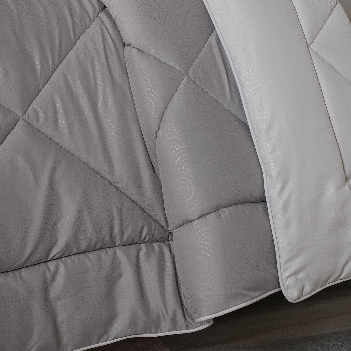 Gravel reversible textured Grey Quilt