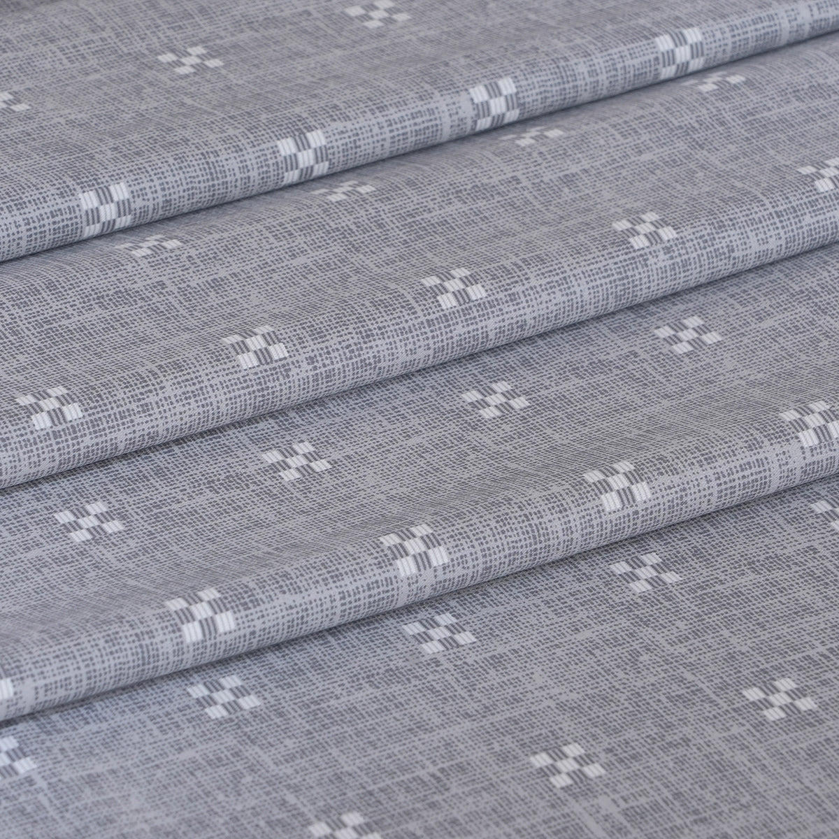 Hermosa Botanic Bloom Artisanal Aura 100% Cotton Printed Bedsheet with Pillow Case Grey