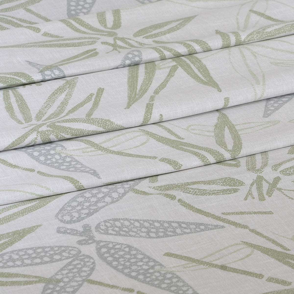 Hermosa Botanic Bloom Bamboo Breeze 100% Cotton Printed Bedsheet with Pillow Case Green