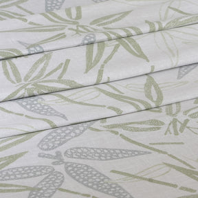 Hermosa Botanic Bloom Bamboo Breeze 100% Cotton Printed Bedsheet with Pillow Case Green