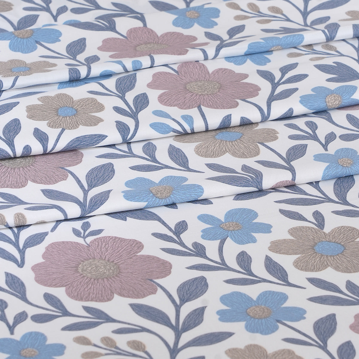 Hermosa Botanic Bloom Bloomscape 100% Cotton Printed Bedsheet with Pillow Case Canyon Clay