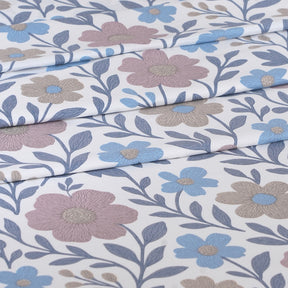 Hermosa Botanic Bloom Bloomscape 100% Cotton Printed Bedsheet with Pillow Case Canyon Clay