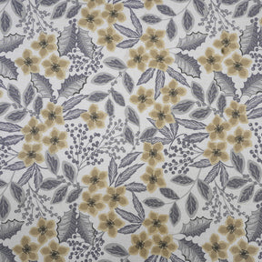 Hermosa Botanic Bloom Fleur Essence 100% Cotton Printed Bedsheet with Pillow Case Yellow